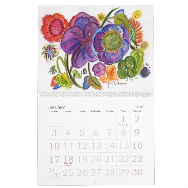 Blomsterträdgårdkalender Kalender (Jan 2027)