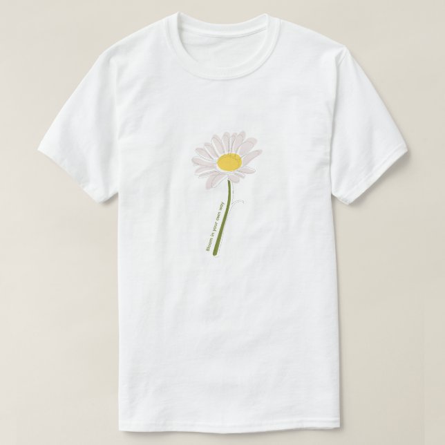 Blomstertröja – Vita Färger T Shirt (Design framsida)