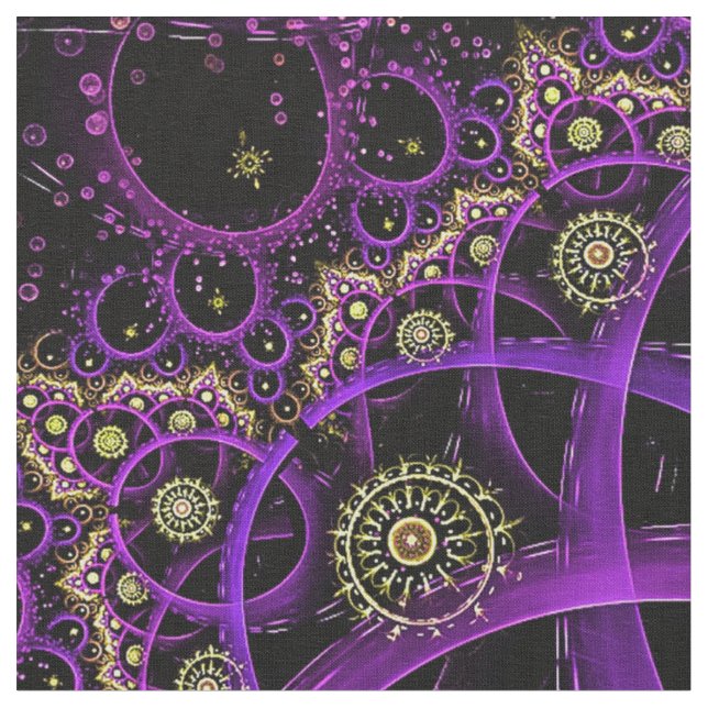 Blomstertyg i Meditation guld Tyg (Närbild)