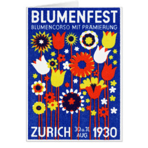 Blomsterutställning för 1930 schweizare hälsningskort