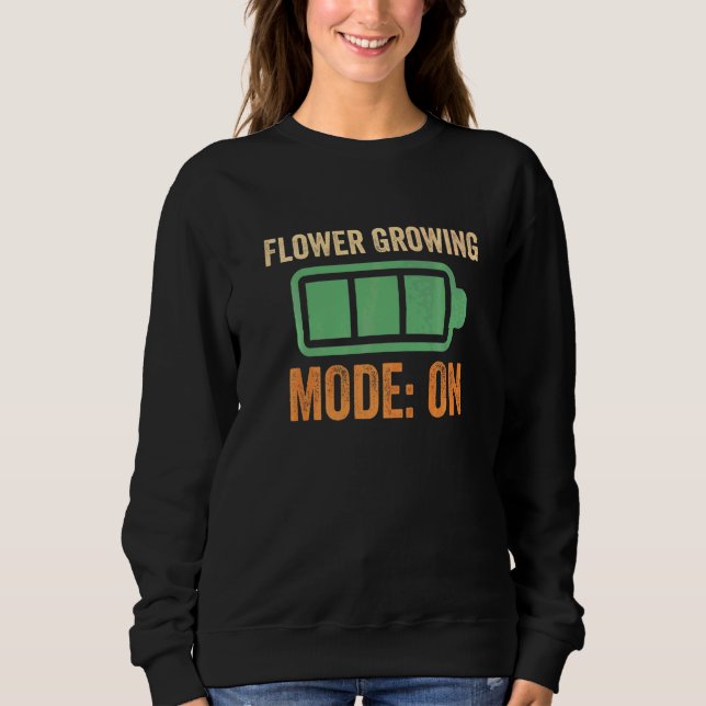 Blomstillväxtläge på batteri t shirt (Framsida)