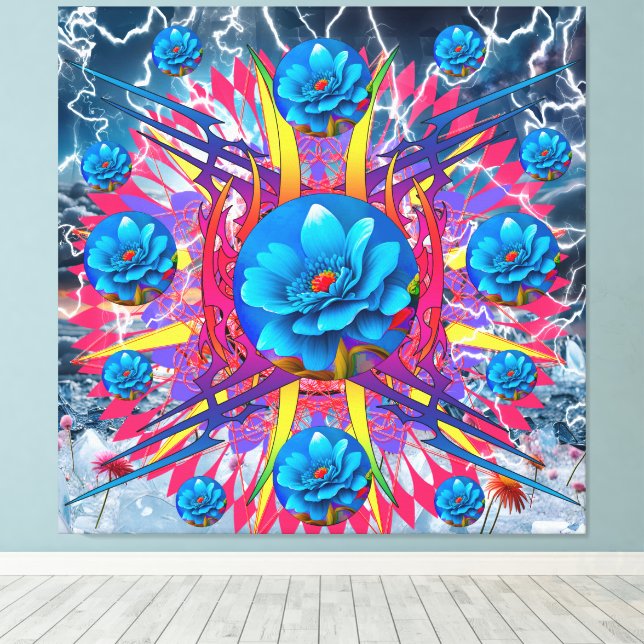 Blomstjärna Canvastryck (Insitu (trägolv))