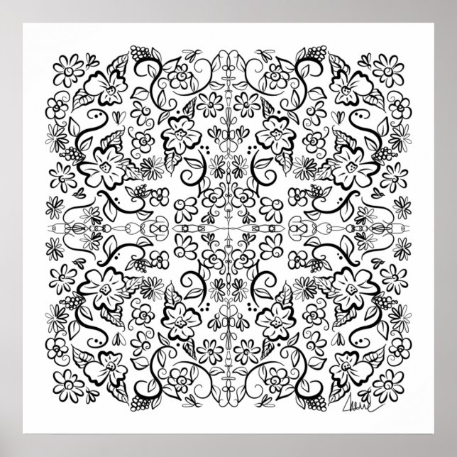 Blomstolpar som du Färg Poster (Framsidan)