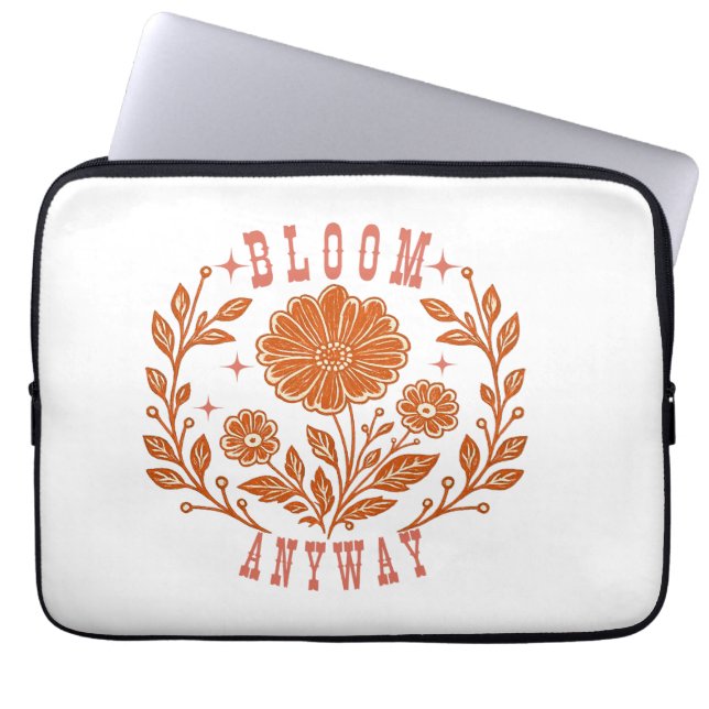 Blomstra ändå laptop fodral (Framsidan)