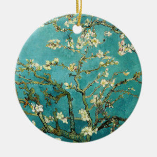 Blomstra blommigten Van Gogh för mandelträdvinta Julgransprydnad Keramik