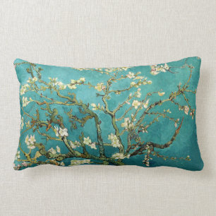 Blomstra blommigten Van Gogh för mandelträdvinta Lumbarkudde