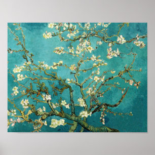 Blomstra blommigten Van Gogh för mandelträdvinta Poster