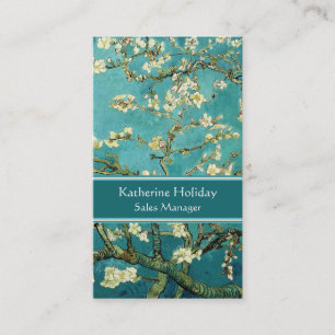 Blomstra blommigten Van Gogh för mandelträdvinta Visitkort
