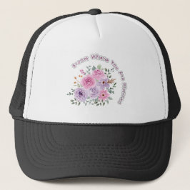 Blomstra Där Du Är Planterad Blommig Motiverande C Keps