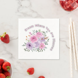 Blomstra Där Du Är Planterad Blommig Motiverande C Pappersservett