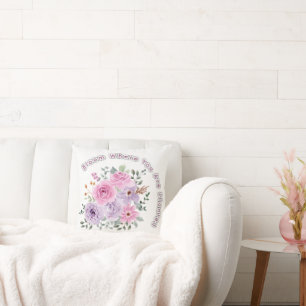 Blomstra Där Du Är Planterad Blommotiv Inspiration Kudde
