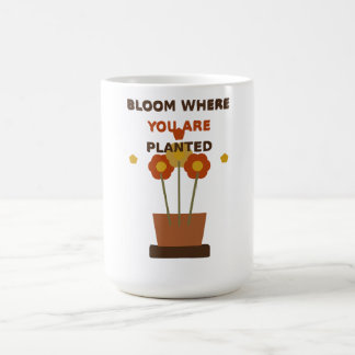 Blomstra där du är planterad, Boho kruka Kaffemugg
