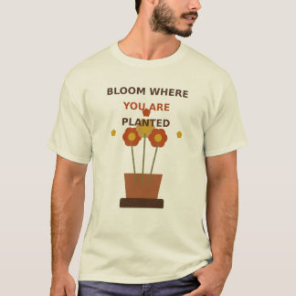 Blomstra där du är planterad, Boho kruka T Shirt