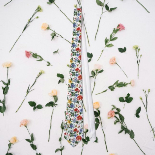 Blomstra djärvt – halsduk med blommönster slips (Skapare uppladdad)