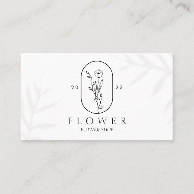 Blomstra & Frodas: En Fin Konst Blommig Design Visitkort (Framsida)