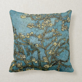 Blomstra Grunge för mandelträd (Van Gogh) Kudde
