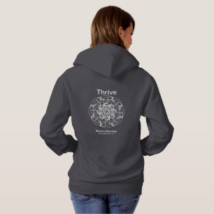 Blomstra hoodien för MantraMandalatröjan T Shirt
