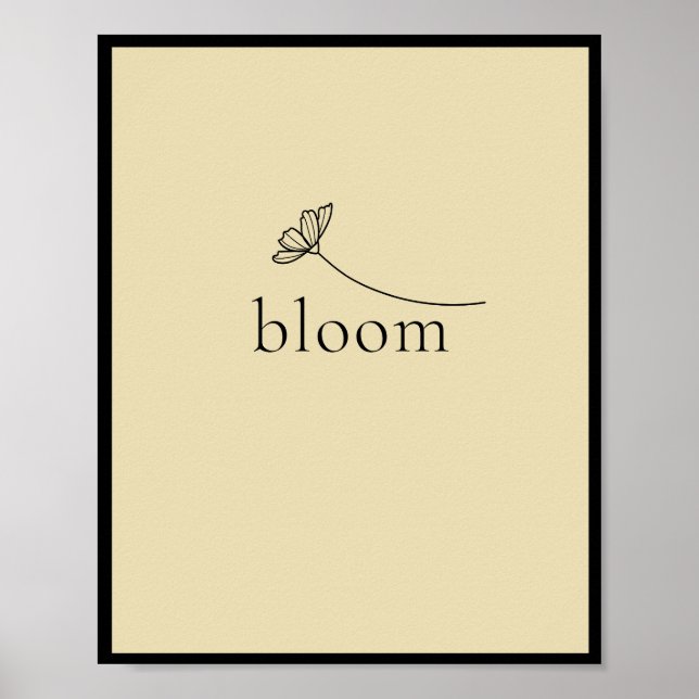 Blomstra inspirerande motiverande poster (Framsidan)