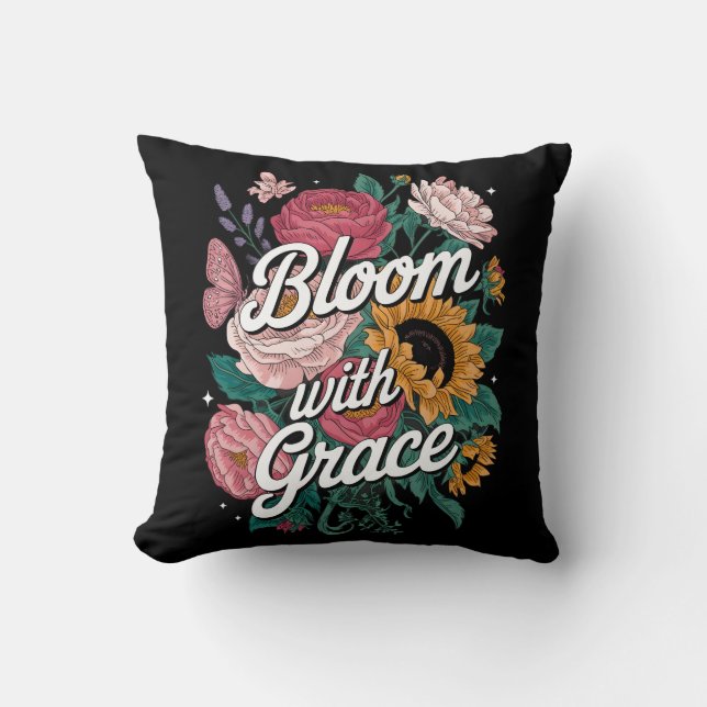 Blomstra med grace  kudde (Framsida)