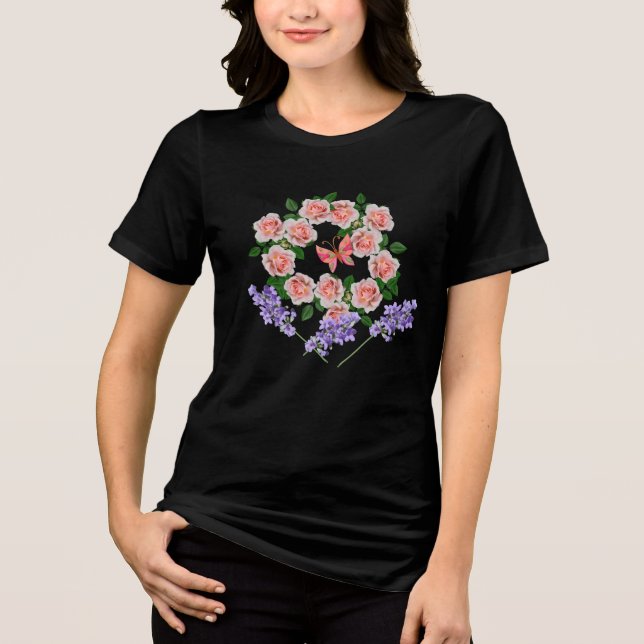 "Blomstra Modigt – Blommig Estetik för bästa vänin T Shirt (Framsida)