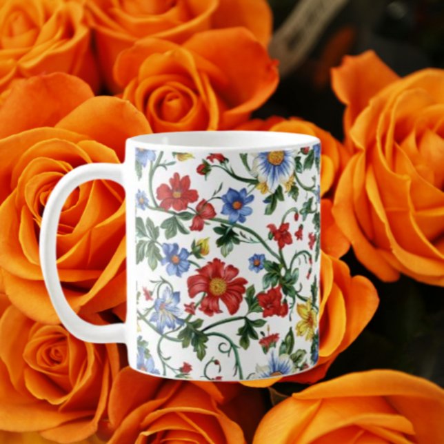 Blomstra Modigt – Blommig Inspirerande Mugg (Skapare uppladdad)