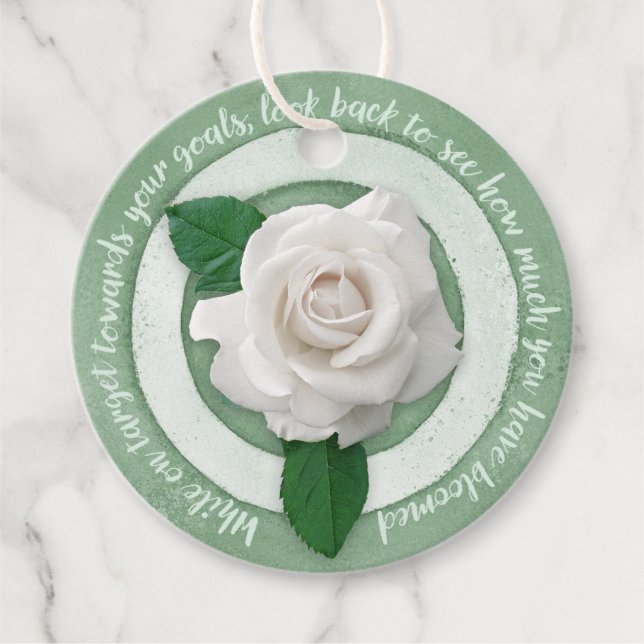 Blomstra och Växa Milstolpe Presentkort Gåvor Etiketter (Framsida)