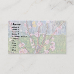 Blomstra persikaträd av Vincent Van Gogh Visitkort