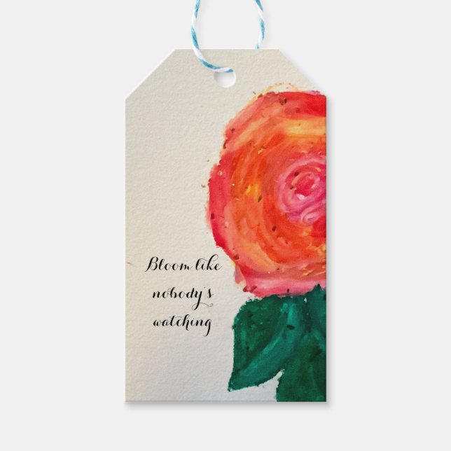 Blomstra som om ingen såg på presentetikett (Framsidan)
