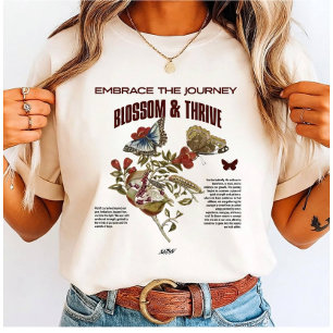 Blomstra & Trivas: Omfamna Resan Bästa Vän T Shirt