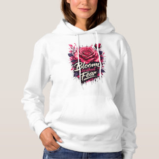 Blomstra Utan Rädsla Rosa Ros Blommig Kvinnlig Trö T Shirt