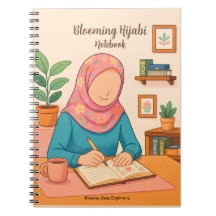 Blomstrande Hijabi-anteckningsbok