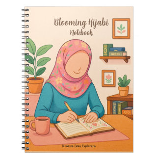 Blomstrande Hijabi-anteckningsbok Anteckningsbok