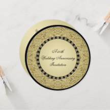 Blomstrande inbjudan till guldbryllopsjubileum