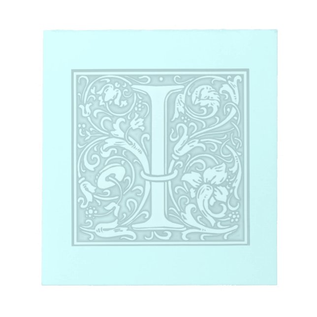 blomstrande monogram - I Anteckningsblock (Framsida)