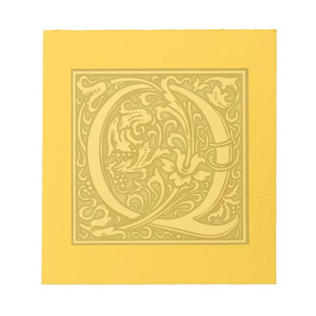blomstrande monogram - Q Anteckningsblock (Framsida)