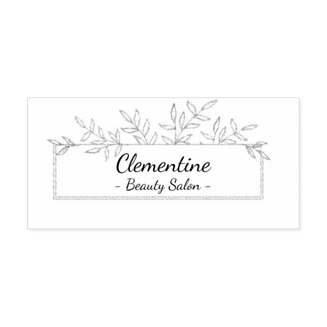 Blomstrande ram returadress stämpel Elegant person (Design)