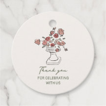 Blomurnas tackkortsetiketter