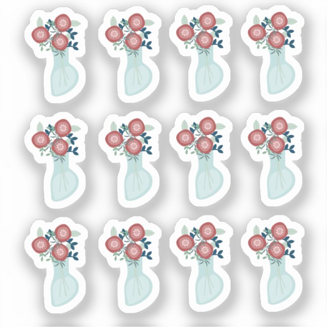 Blomvasgrönsak planerare dekal uppsättning (Framsida)