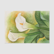 Blomvit Cala Lily Dekoupage Akvarell