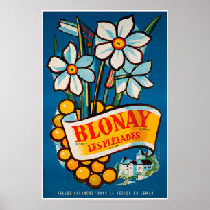 Blonay, Les Pléiades, Schweiz, Travel Poster