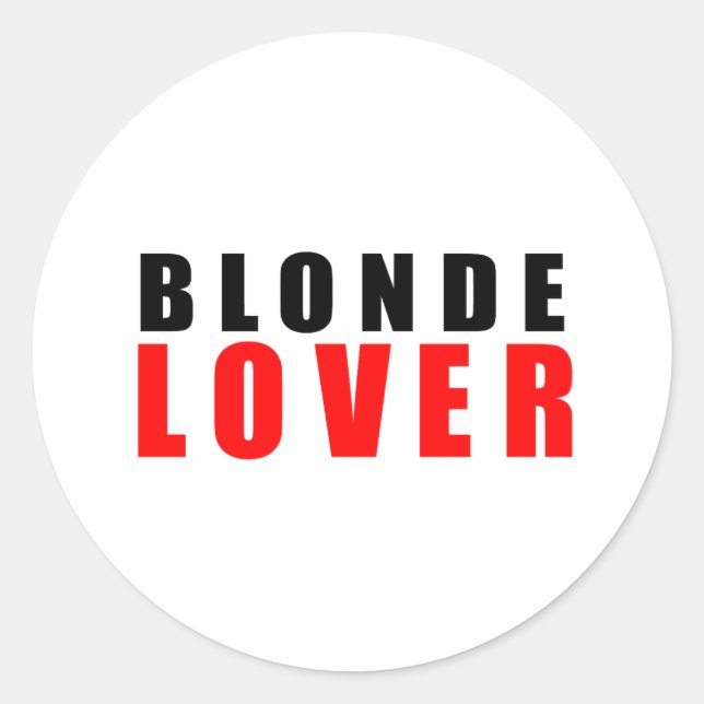 Blond älskare runt klistermärke (Framsida)