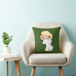 Blond Baby Angel Cute-Tecknaden Juli Kudde