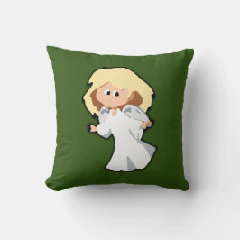 Blond Baby Angel Cute-Tecknaden Juli Kudde