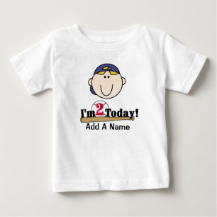 Blond Boy Baseball 2:a födelsedagen T-shirt