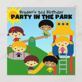 Blond Boy Party i parken Inbjudan