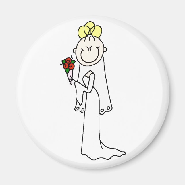 Blond Brud Rosor Magnet (Framsidan)