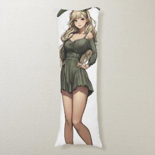 Blond Bunny Girl Anime Kroppskudde