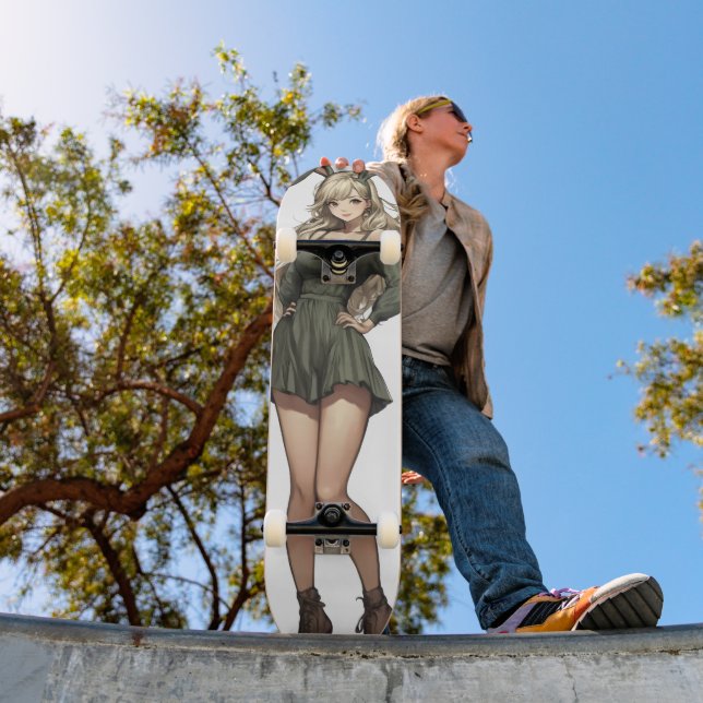 Blond Bunny Girl Anime Mini Skateboard Bräda 18,5 Cm (Utomhus 1)