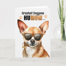 Blond Chihuhua Hund Underbarare HuMOM Mors dag Helgkort