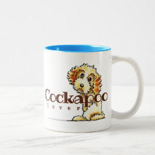 Blond Cockapoo älskare Två-Tonad Mugg